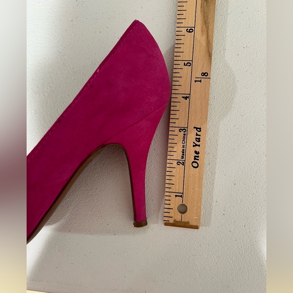 J.Crew Mona Pumps Italian Leather/Suede Excellent 6.5 wildberry - Picture 7 of 9